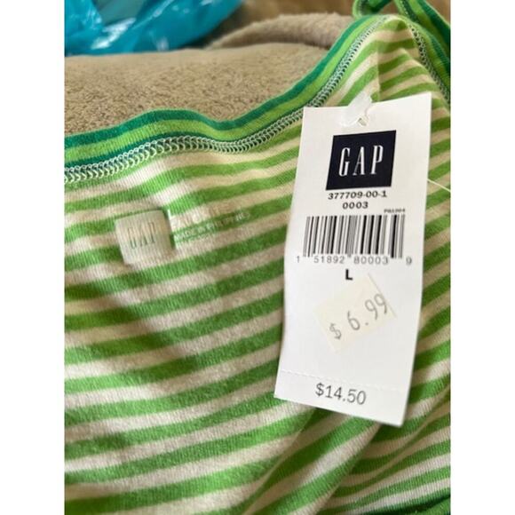 GAP Bundle – NWT – Pink Lace Cami & Green Striped Tank – Size L / 38C - Picture 4 of 8